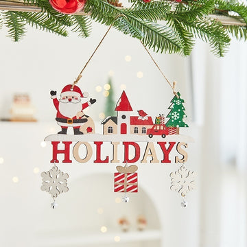 Wooden English Letter Card Ornaments