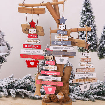 Tree Wooden Christmas Ornaments