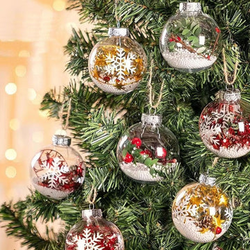Christmas Ball Transparent PET Shatterproof DIY Pendant Plastic Ball