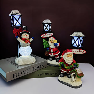 Resin Christmas Snowman Night Light Gifts Crafts