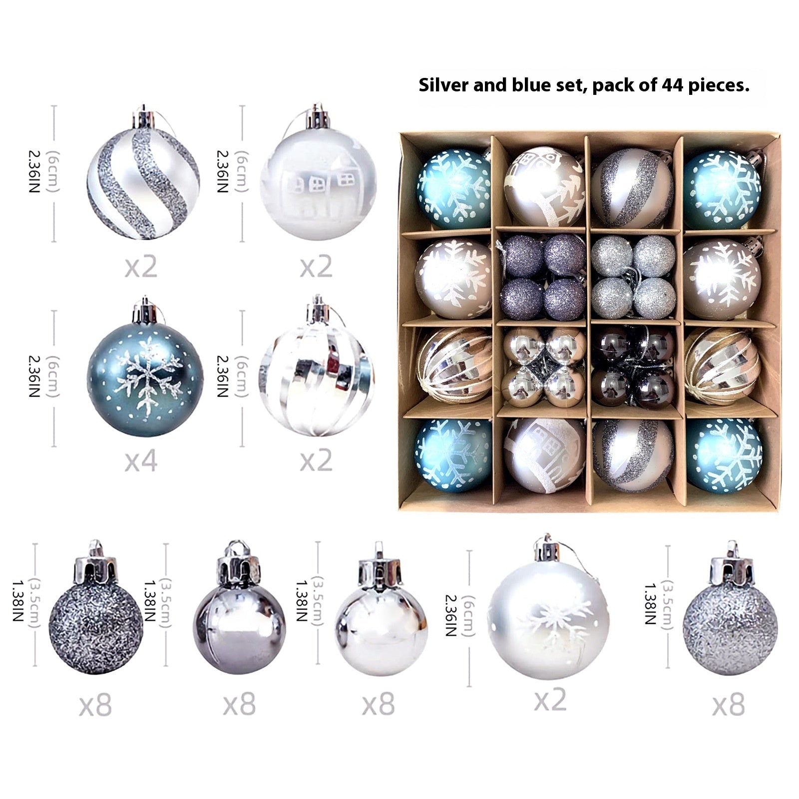 Christmas Decoration Pendant Electroplating Ball Plastic Ball Special-shaped Painted Gift