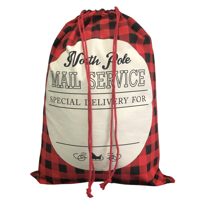 Christmas Gift Bag Black And White Lattice Christmas
