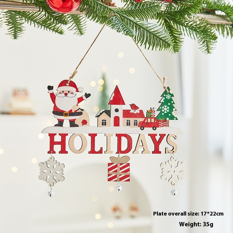 Wooden English Letter Card Ornaments