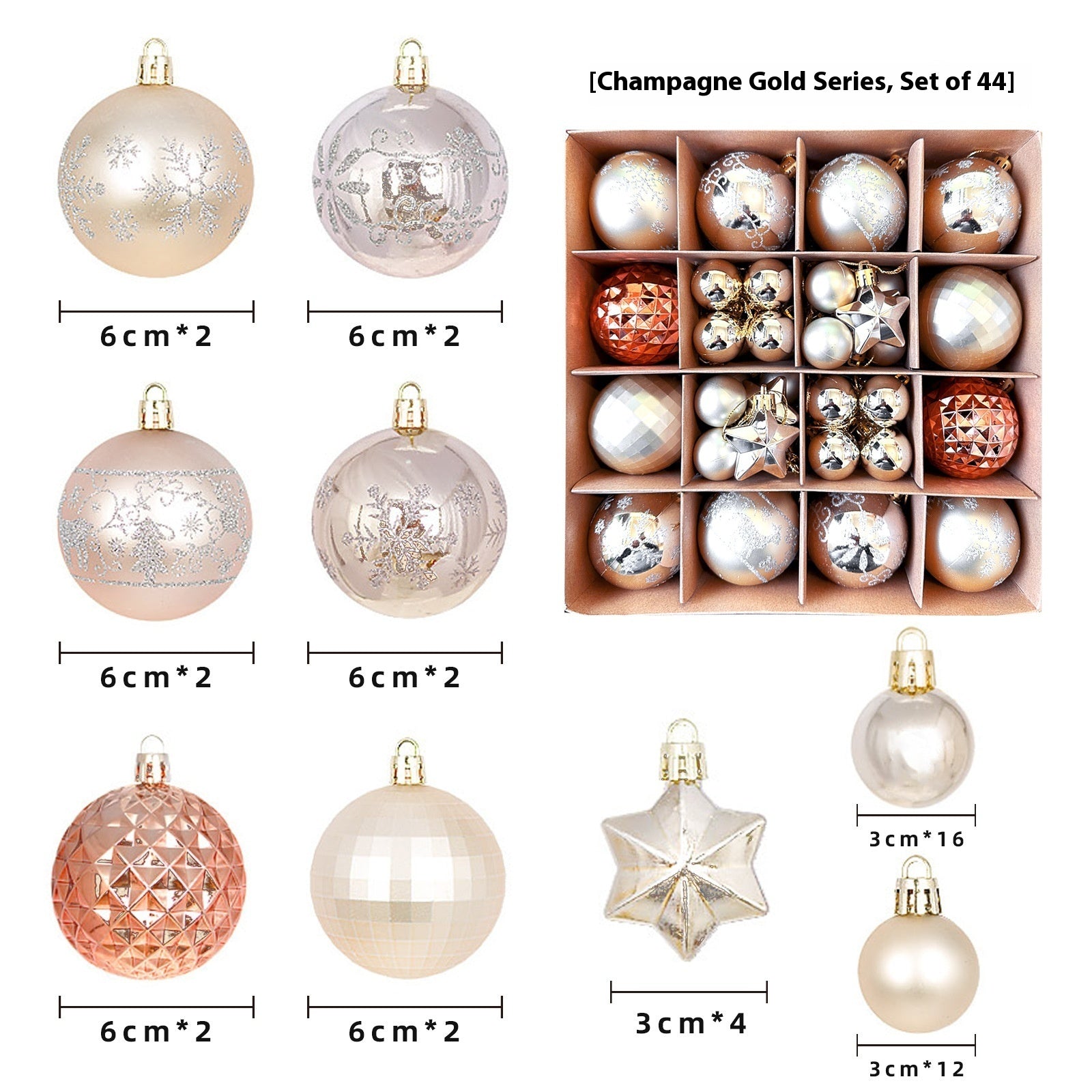 Christmas Decoration Pendant Electroplating Ball Plastic Ball Special-shaped Painted Gift