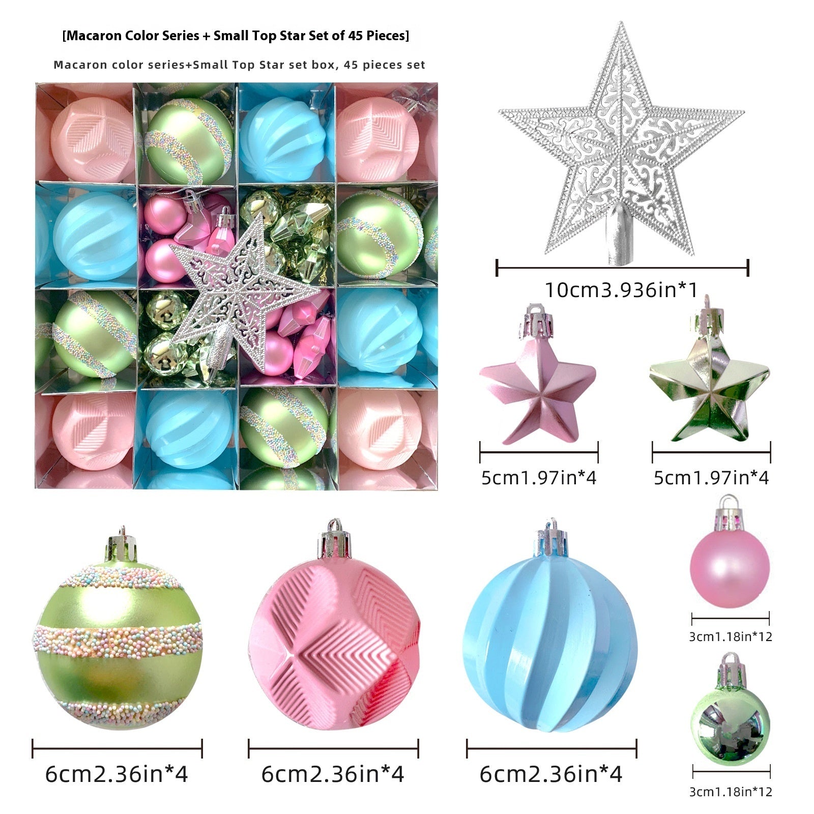 Christmas Decoration Pendant Electroplating Ball Plastic Ball Special-shaped Painted Gift