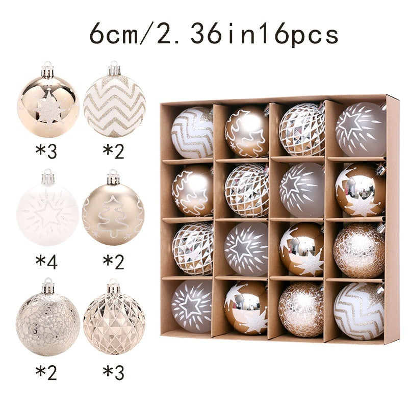 Christmas Decoration Pendant Electroplating Ball Plastic Ball Special-shaped Painted Gift