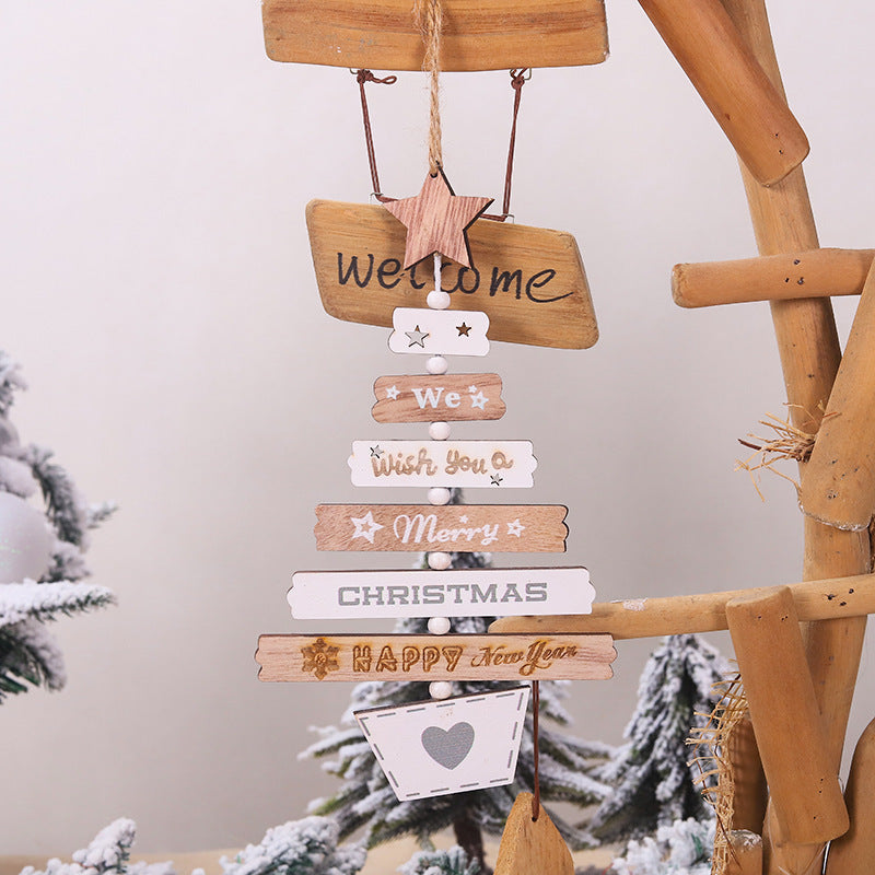 Tree Wooden Christmas Ornaments