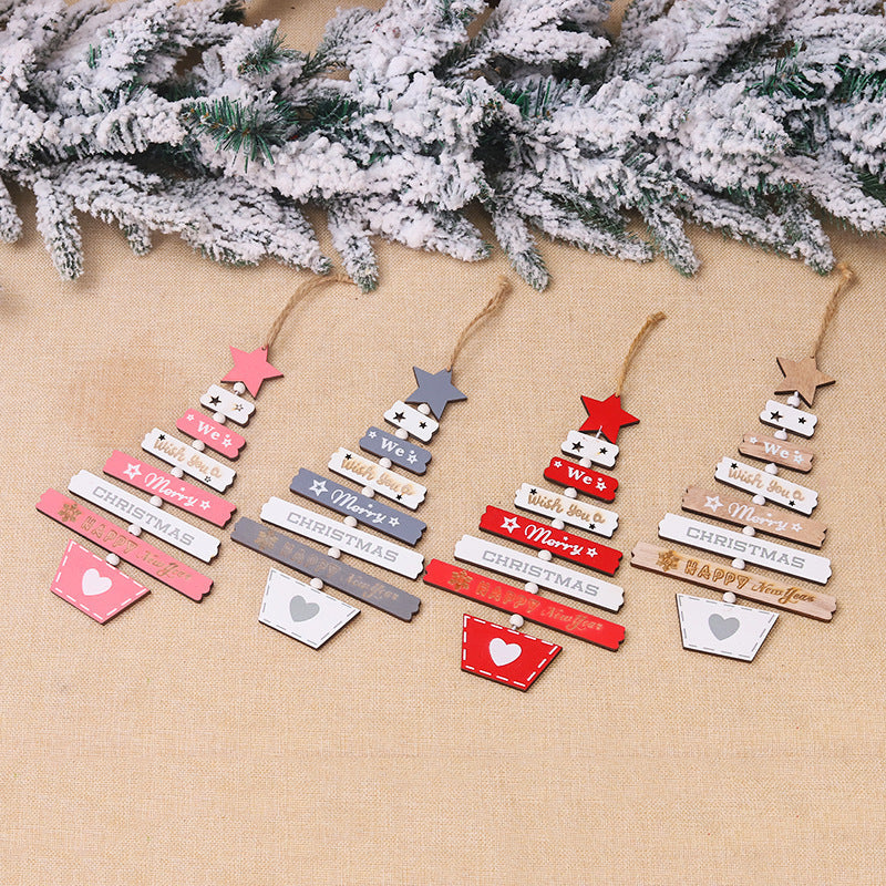 Tree Wooden Christmas Ornaments