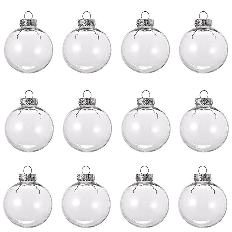 Christmas Ball Transparent PET Shatterproof DIY Pendant Plastic Ball