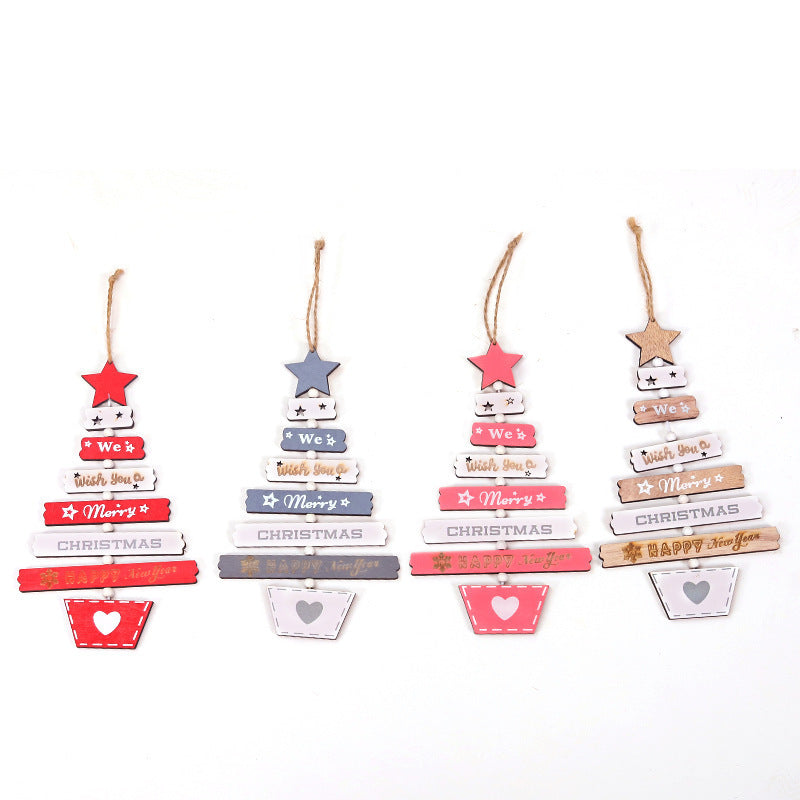 Tree Wooden Christmas Ornaments