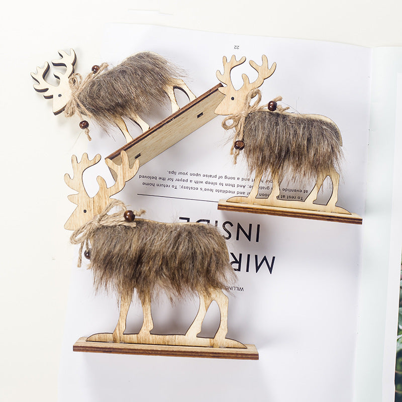 Wooden Felt Christmas Decorations Creative Furnishings Ornaments
