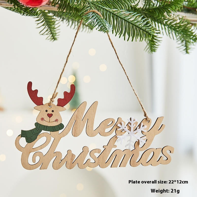 Wooden English Letter Card Ornaments