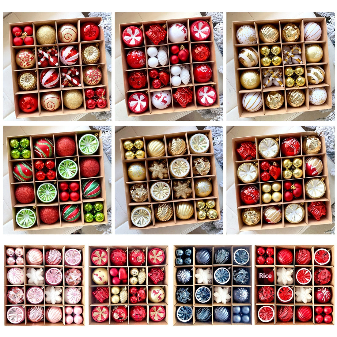 Christmas Decoration Pendant Electroplating Ball Plastic Ball Special-shaped Painted Gift