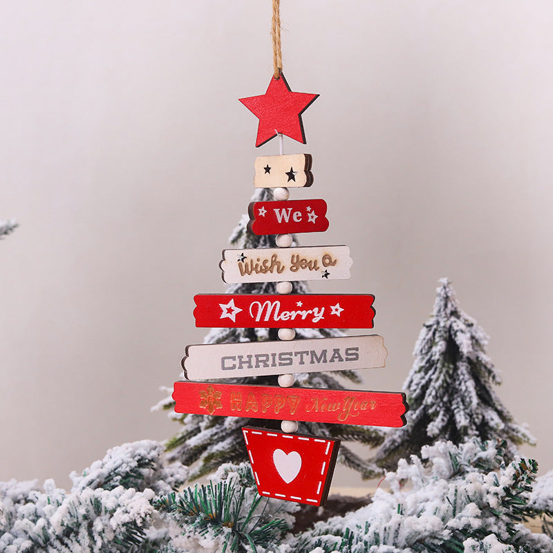 Tree Wooden Christmas Ornaments