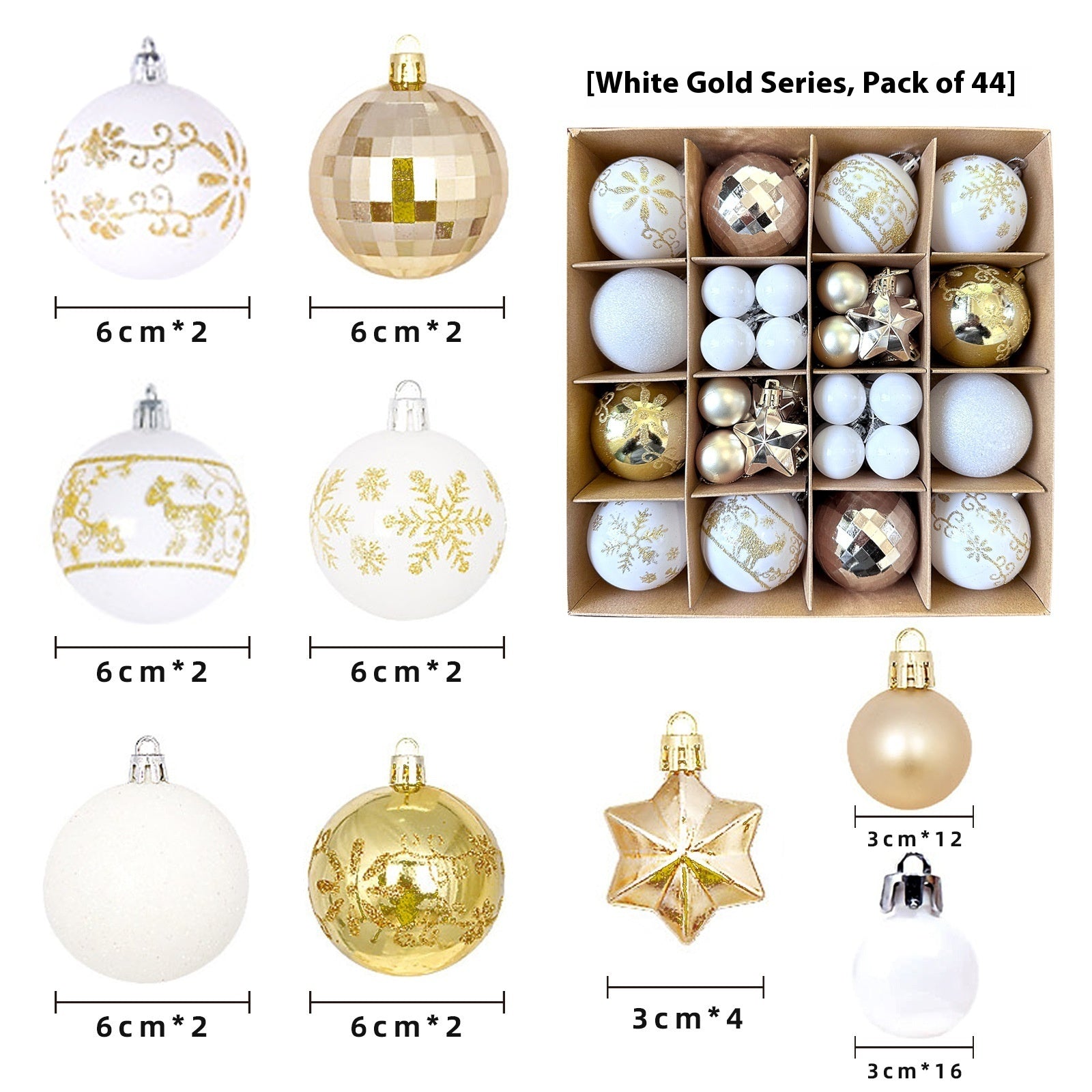 Christmas Decoration Pendant Electroplating Ball Plastic Ball Special-shaped Painted Gift