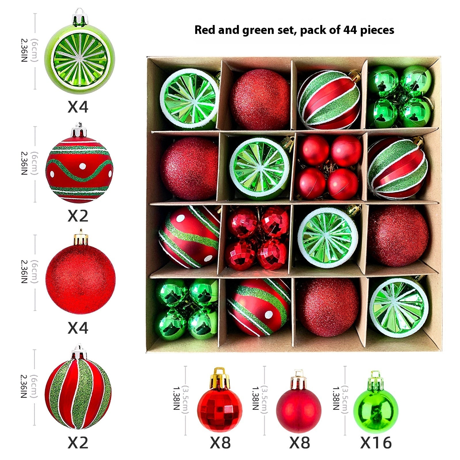 Christmas Decoration Pendant Electroplating Ball Plastic Ball Special-shaped Painted Gift