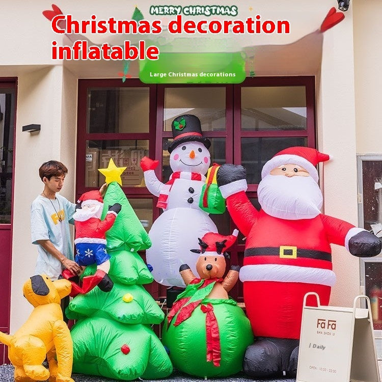 Christmas Inflation Model Luminous Outdoor Decoration Scene Layout Ornaments