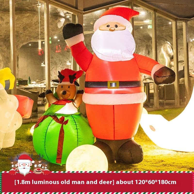 Christmas Inflation Model Luminous Outdoor Decoration Scene Layout Ornaments