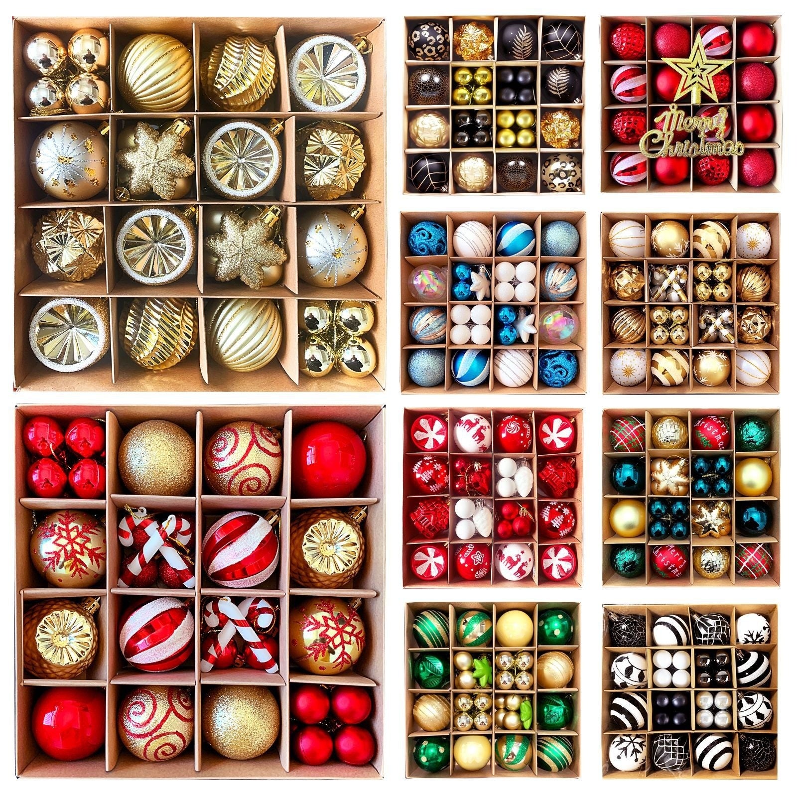 Christmas Decoration Pendant Electroplating Ball Plastic Ball Special-shaped Painted Gift