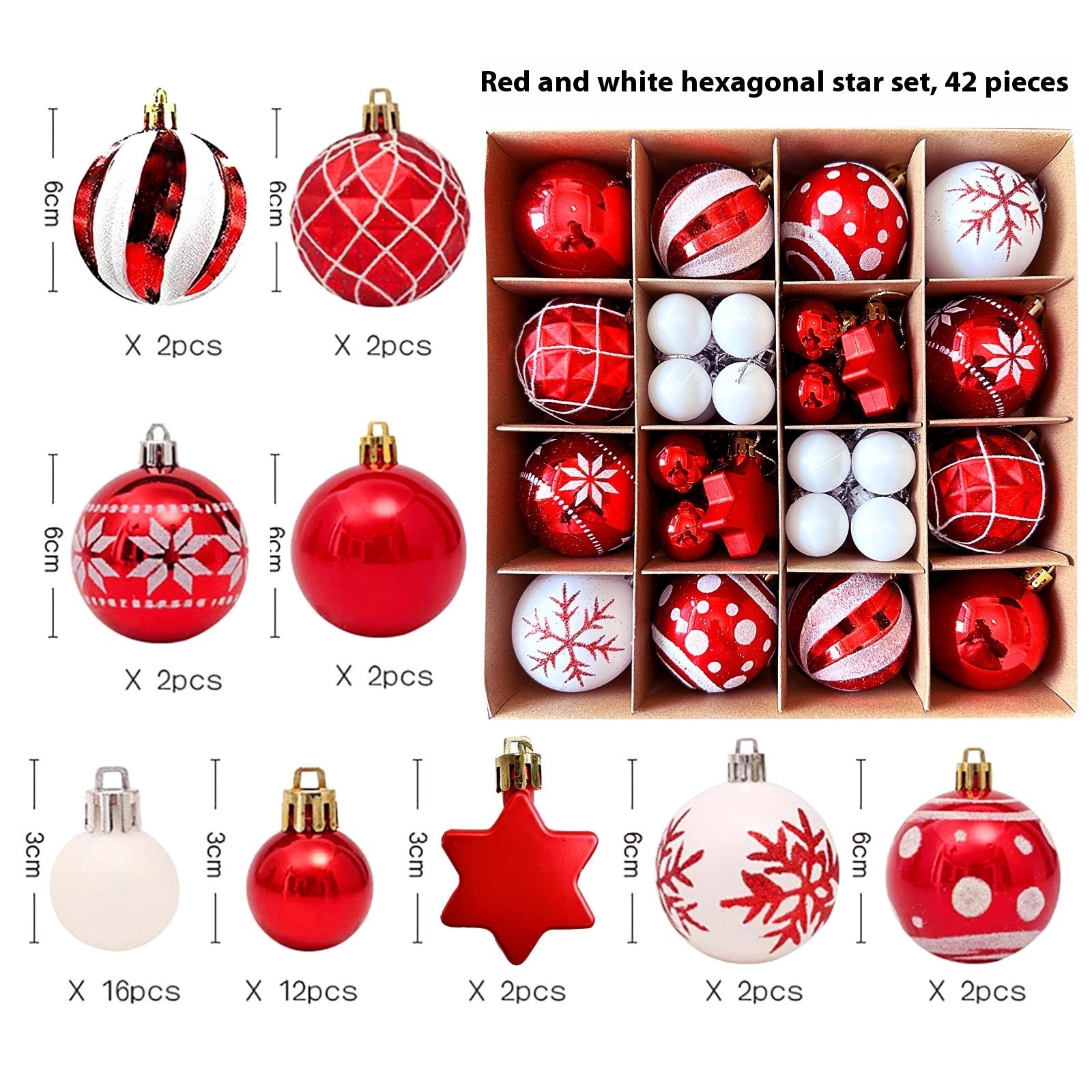 Christmas Decoration Pendant Electroplating Ball Plastic Ball Special-shaped Painted Gift