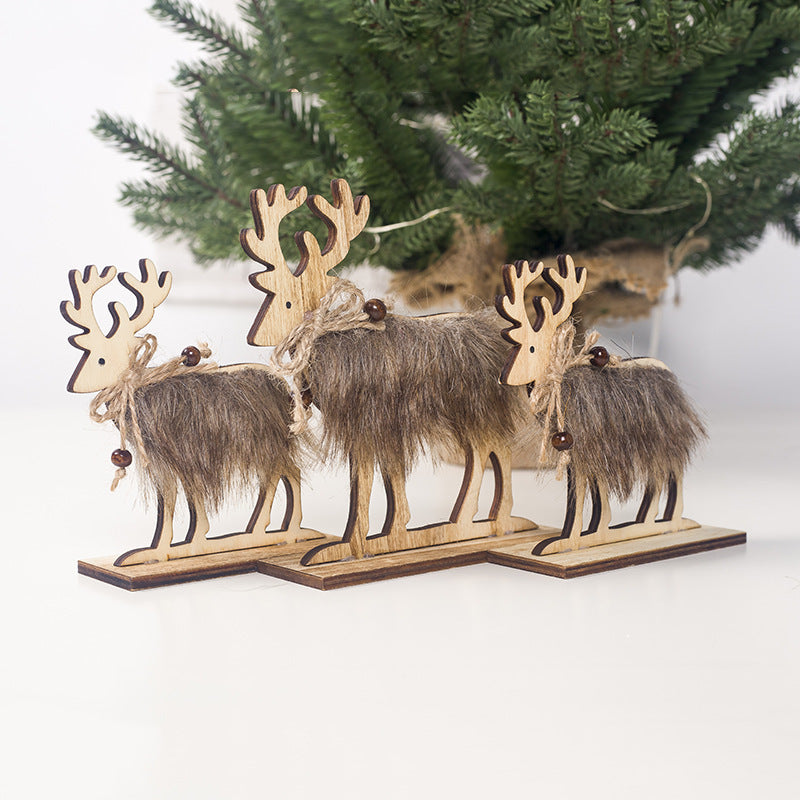 Wooden Felt Christmas Decorations Creative Furnishings Ornaments