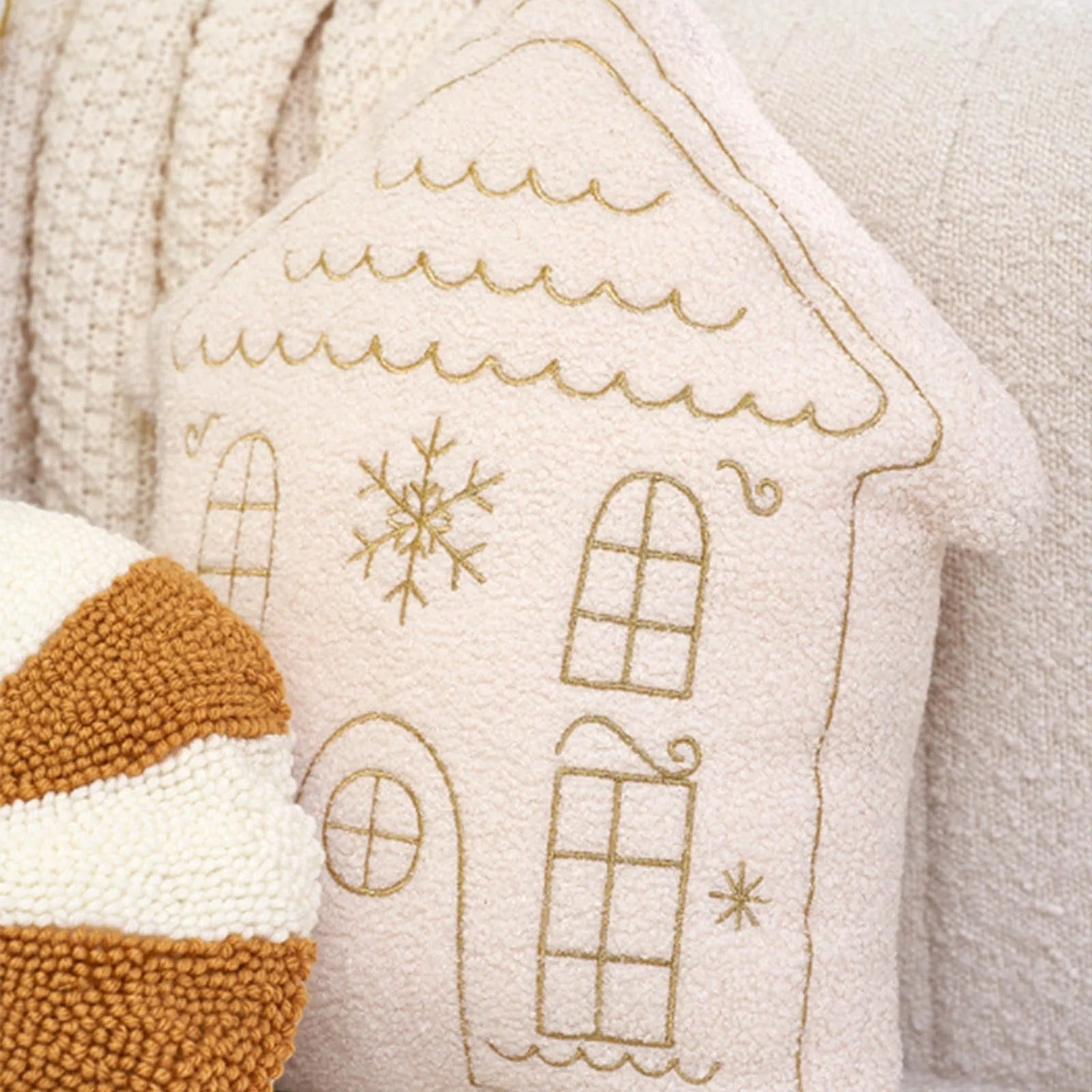 Christmas Pillow Embroidered Cushion