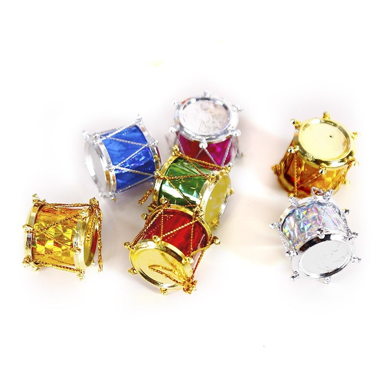 Christmas Tree Decorations 25cm High Christmas Side Drum A Pack Of 12 Christmas Tree Pendants Christmas Drums