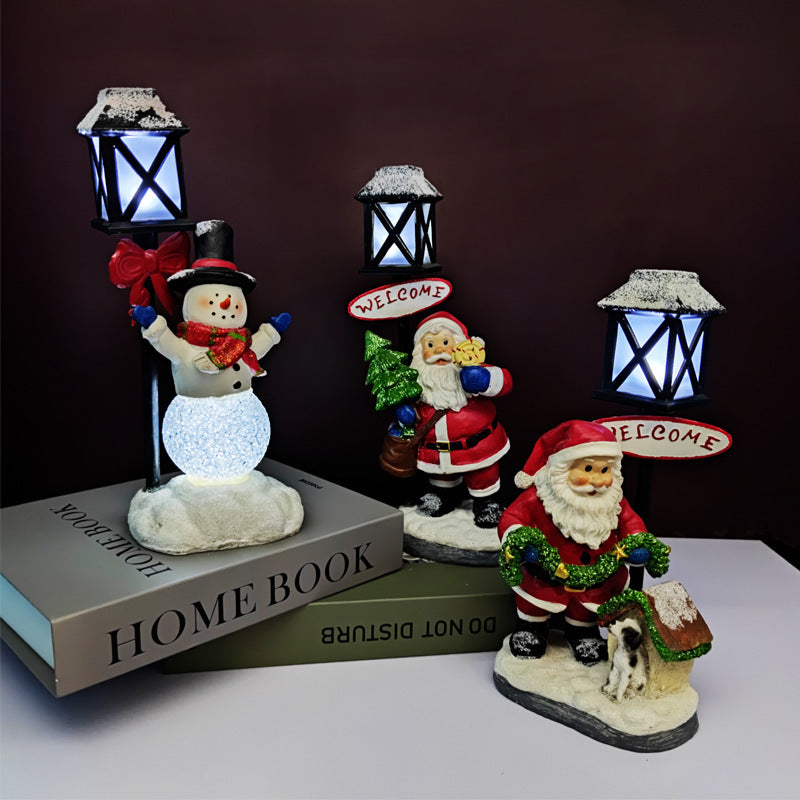 Resin Christmas Snowman Night Light  Gifts Crafts
