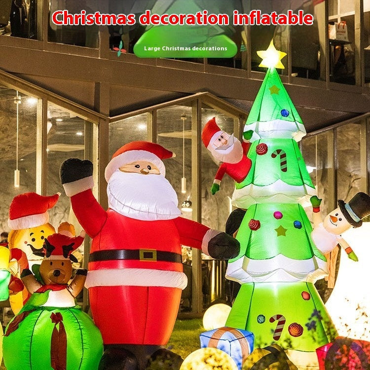 Christmas Inflation Model Luminous Outdoor Decoration Scene Layout Ornaments