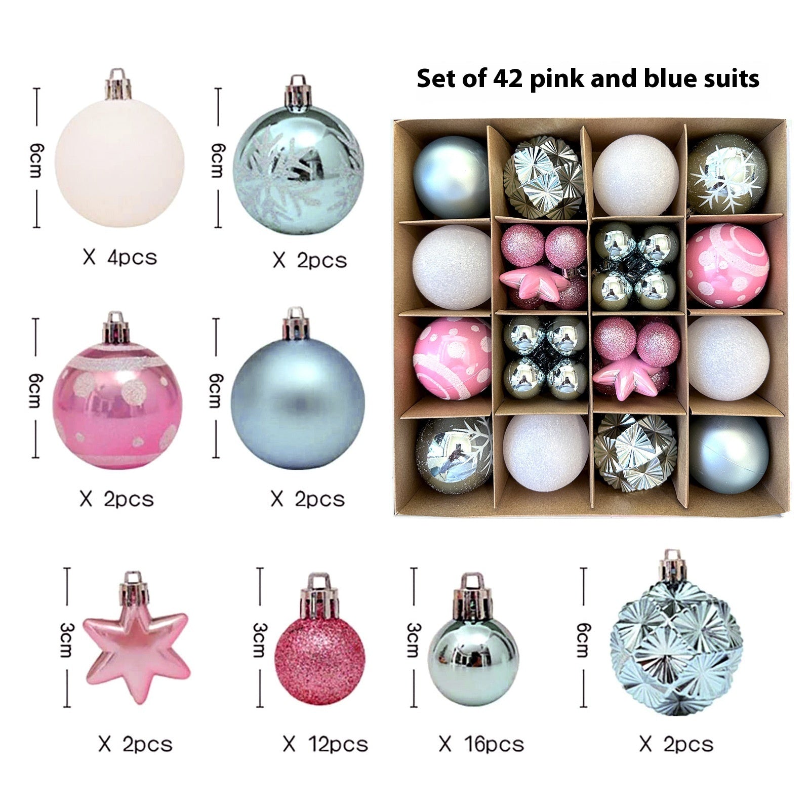 Christmas Decoration Pendant Electroplating Ball Plastic Ball Special-shaped Painted Gift