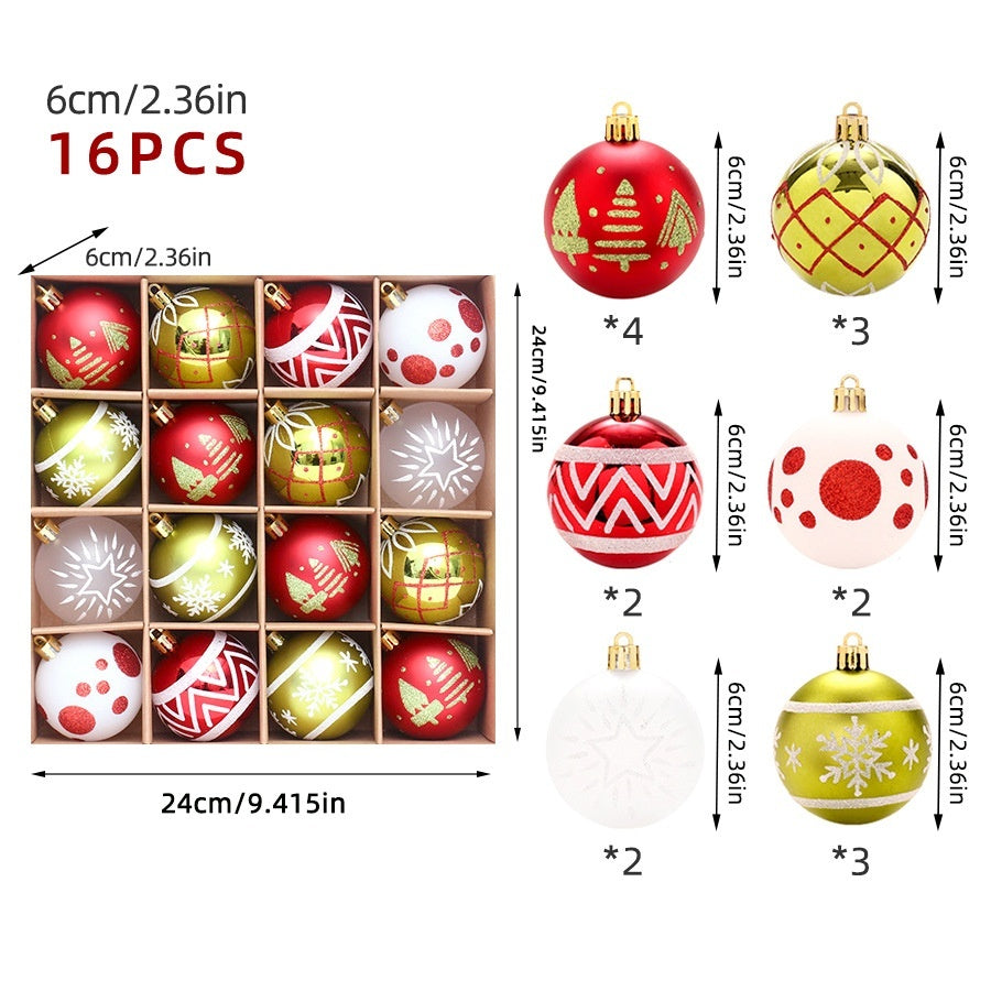 Christmas Decoration Pendant Electroplating Ball Plastic Ball Special-shaped Painted Gift