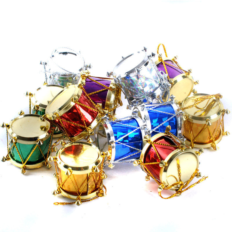 Christmas Tree Decorations 25cm High Christmas Side Drum A Pack Of 12 Christmas Tree Pendants Christmas Drums